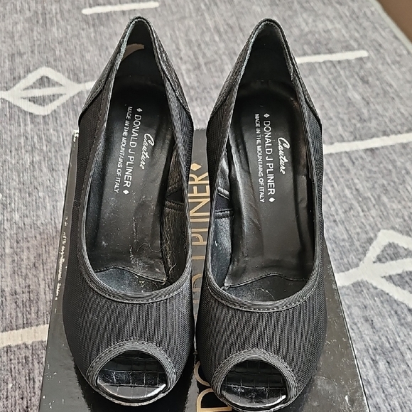 Donald J. Pliner Shoes - Donald J. Pliner Black Peep Toe Women's Shoes